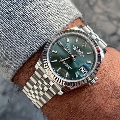 rolex steel bracelet green prezzi|Rolex Datejust 41 126300 Green Dial Review .